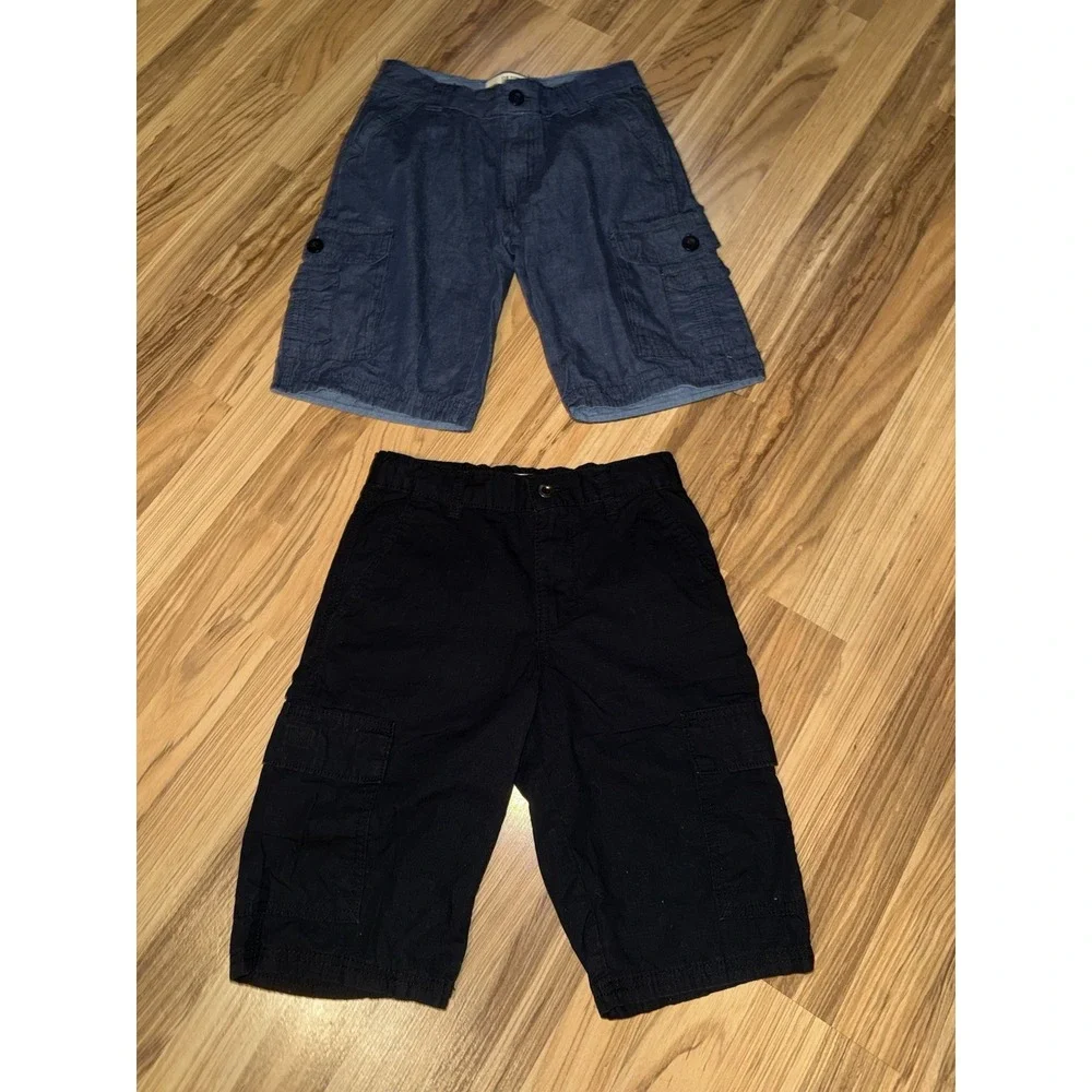 Levi's Rustic Blue Boys Sz 10‎ Shorts Blue Black Khaki Cargo